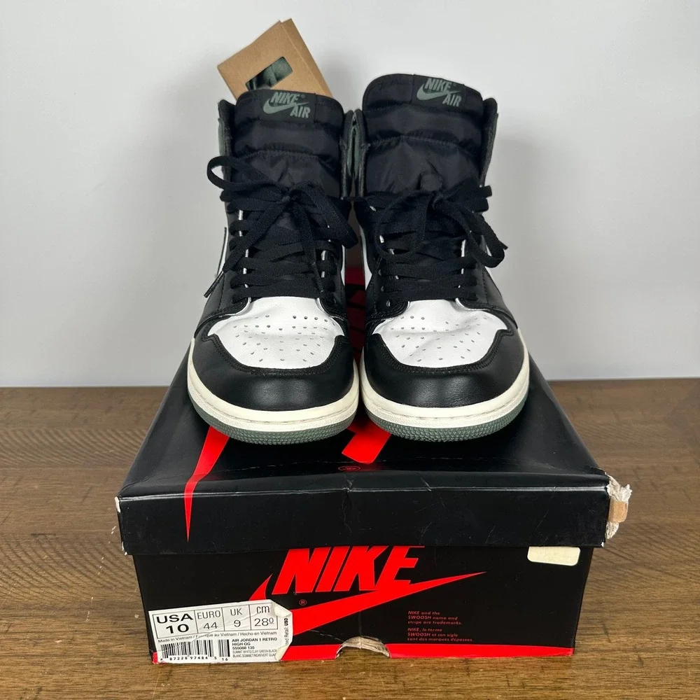Air Jordan 1 Retro High Mens 10 Clay Green Best Hand Game Basketball Sneakers
